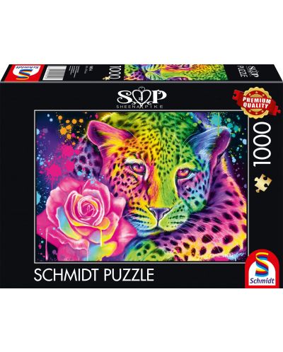 Slagalica Schmidt od 1000 dijelova - Neonski leopard - 1